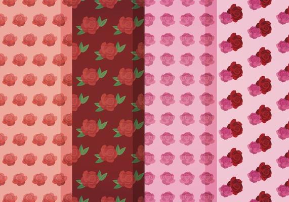 Vector Roses Patterns