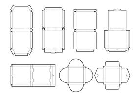 Disposición de la caja de la pizza vector