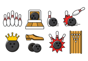 Bowling Alley Vector Illustration
