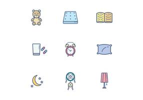 Free Sleeping Icons vector
