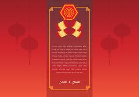 Chinese Wedding Template Illustration vector