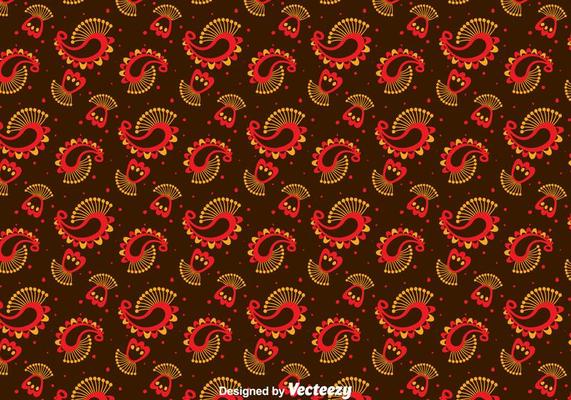 Red And Orange Cashmere Ornament Pattern