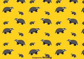 Honey Badger Seamless Pattern vector