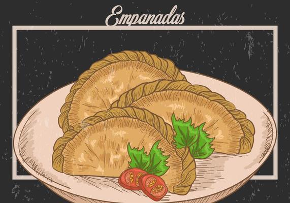 Empanadas Fried Illustration