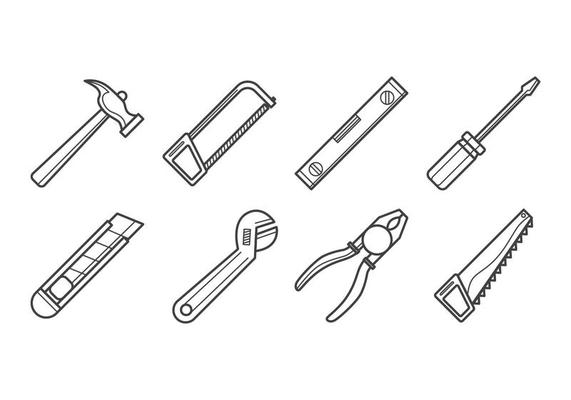 Carpenter Tools Icon Vector