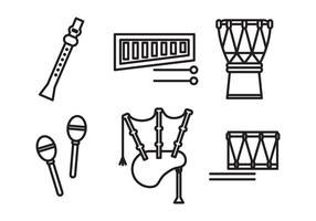 Set of Instruments vector