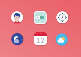 Flat Vector Mobile Iconos