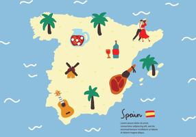 Typical Spanish Element Map Vector