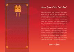 Chinese Wedding Template Illustration vector