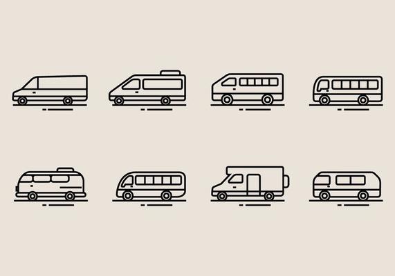 Minibus Icons