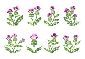 Thistle Icons vector