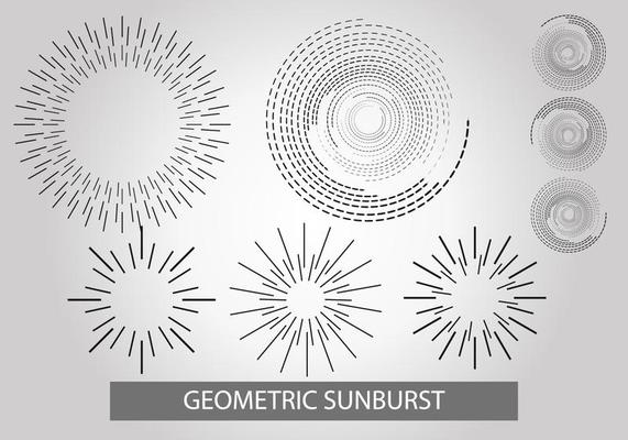 Geometric Sunburst Vector Set