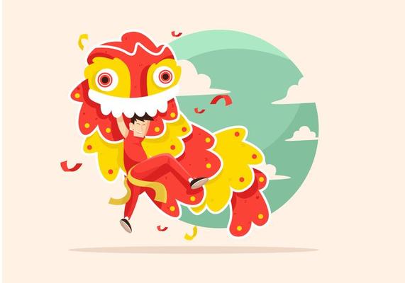 Lion Dance Vector 