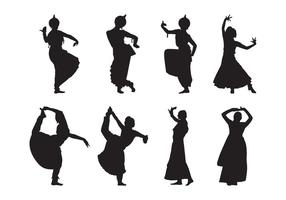 Free Indian Dance Silhouette Vector