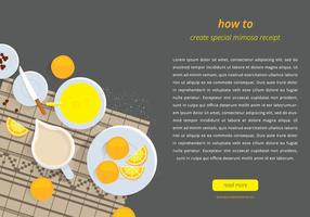 Mimosa Webpage Template vector