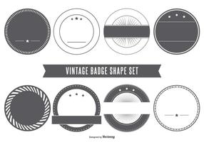 Blank Vintage Badge Shapes vector