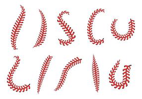 Béisbol Libre Laces Iconos Vector