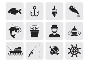 Iconos De Pesca Libre vector
