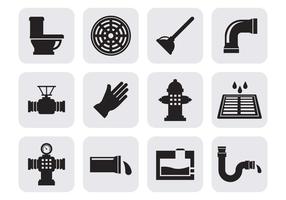 Libre de Alcantarillado Icons Vector