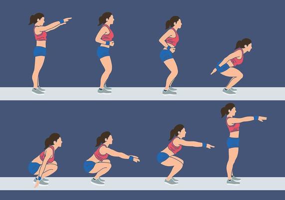 Set of people doing workout 1249335 Vector Art at Vecteezy