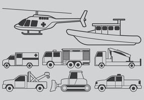 Vehicles For Natural Disasters vector