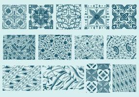 Blue Toile Textures vector
