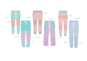 Sweatpants Colorful Vector