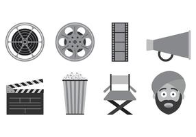 Set Of Bollywood Icons vector