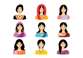 Mujeres de la India Vector