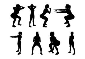 Fitness Silhouettes Vector