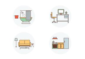 All Rooms House Rooms Homes Vector Stock Vector (Royalty Free) 170512370