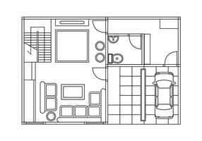 Vector plano de planta