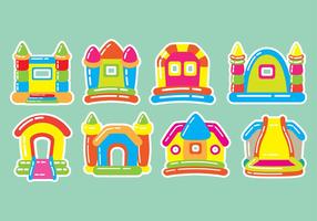 Bounce House Icons vector