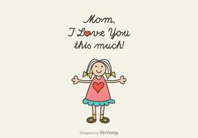 Free Mom I Love You Vector Illustration