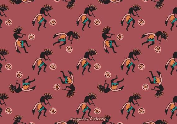 Free Kokopelli Trickster Vector Background