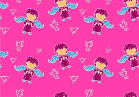 Free Bautizo Seamless Pattern Vector Illustration