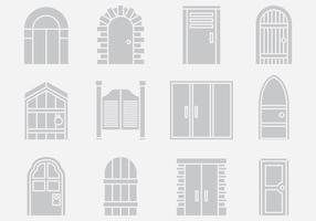 Gray Door Portal Vectors