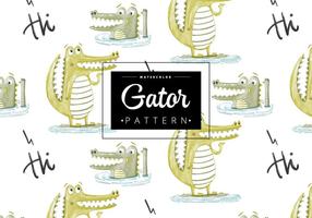 Patrón de Gator libre vector