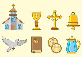 Set Of Comunion Icons vector