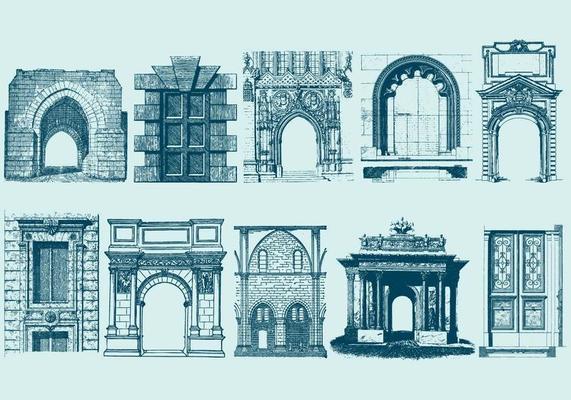 Blue Doors Portals And Archs