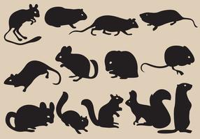 Rodent Silhouettes vector