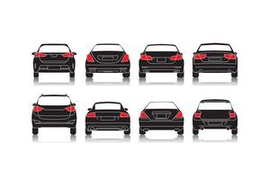 Car Rear View Icon Vector