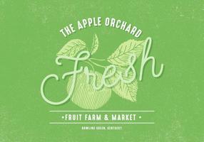 Retro Apple Orchard Design vector