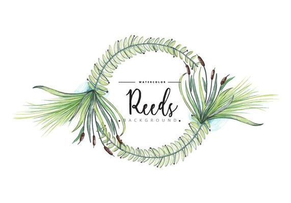 Free Reeds Wreath Background