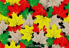 Vector Seamless Pattern Of Maple Autumn Leaves