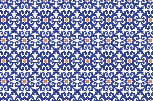 Free Azulejo Vector Seamless Pattern