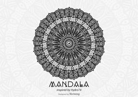 Mano libre dibujada vector mandala