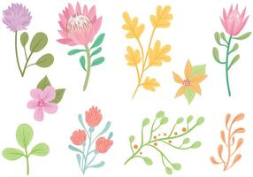 Free Pastel Flowers Vectors