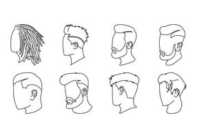 Free Men Hairstyle Icon Vector
