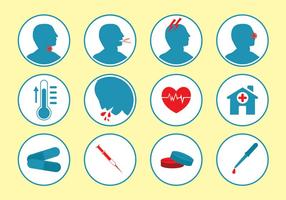 Sick y Medical Icon Vector Set